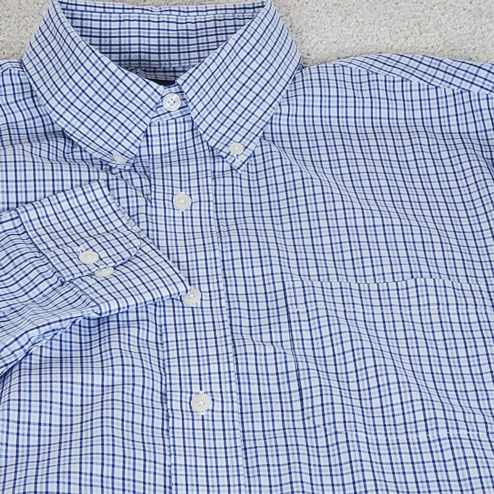 Brooks Brothers Button Down Shirt Men's Large Blue Long Sleeve